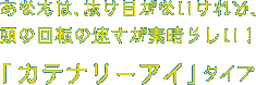 あなたは、抜け目がないけれど、頭の回転の速さが素晴らしい！「カテナリーアイ」タイプ