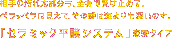 あなたは、薄っぺらく見えるけど大きな夢を抱えたロマンチスト！「セラミック平膜システム」タイプ