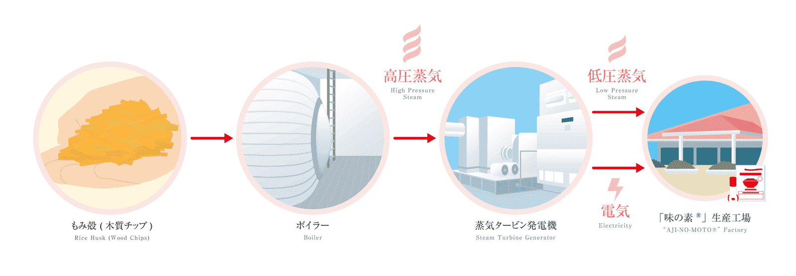もみ殻コジェネレーションシステム 図解
