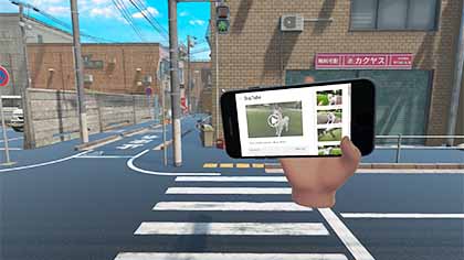 歩きスマホによる車との衝突事故 