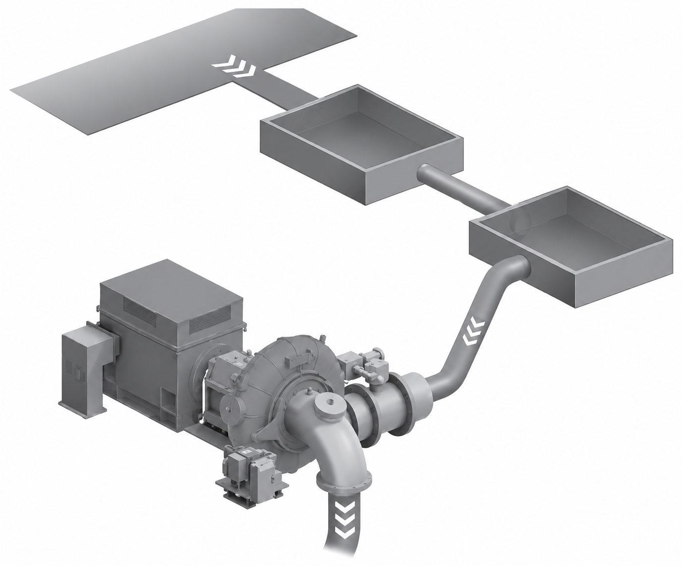 水力発電運用支援システムの構成(取水・発電機・水車)